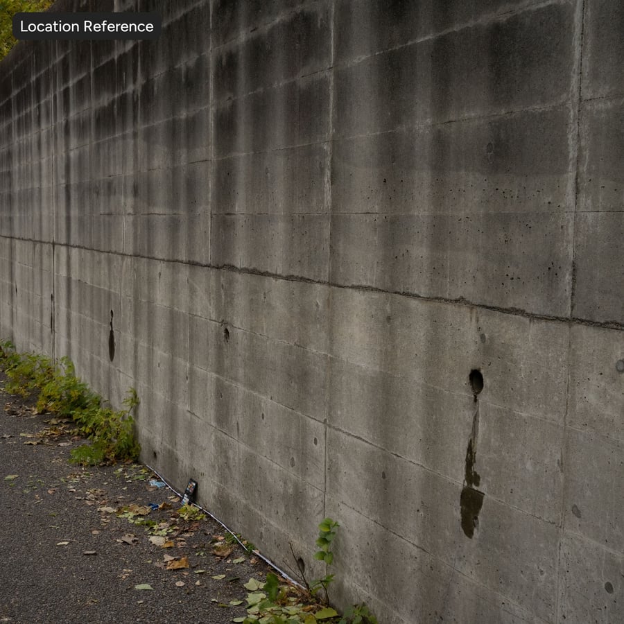 Weathered Board Form with Tie Holes Concrete Wall Texture