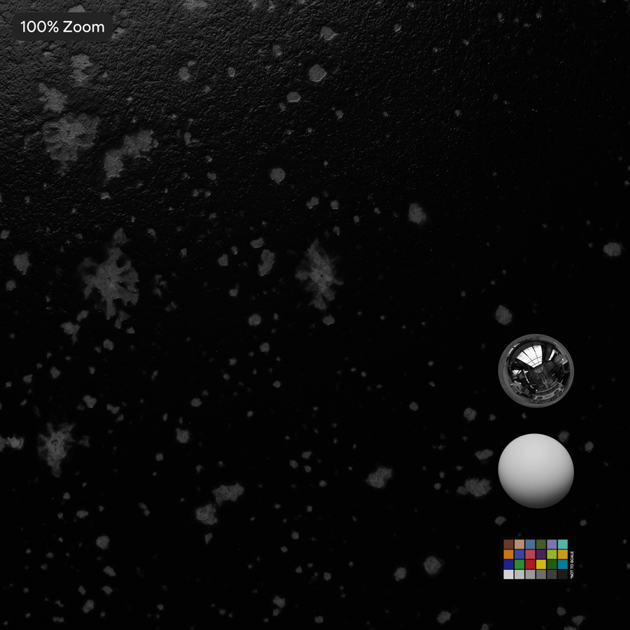 Ink Spot Glazed Ceramic Pottery Texture, Black