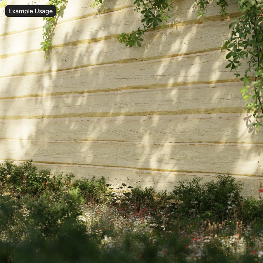 Painted Rough Hewn Wood Wall Texture, Pale Yellow