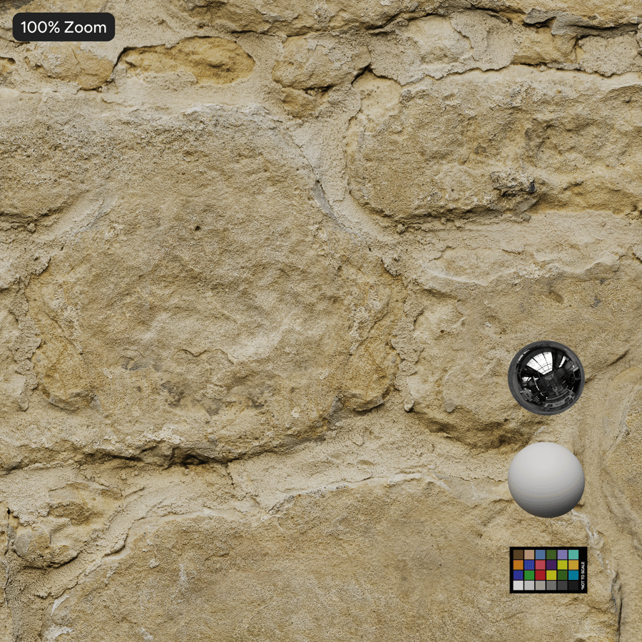 Textura stěny ze starých kamenů, žlutá