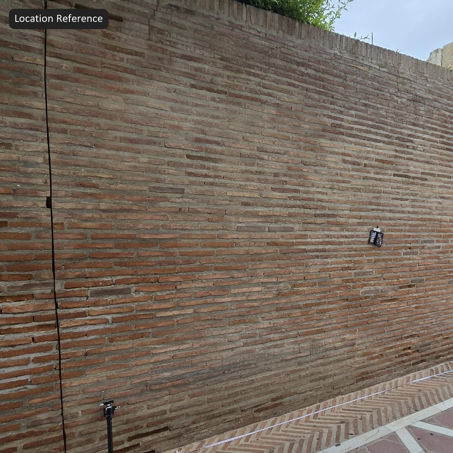 Vékony futó kötés tégla textúra, piros