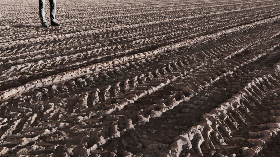 Tire Tracks Wet Mud Texture