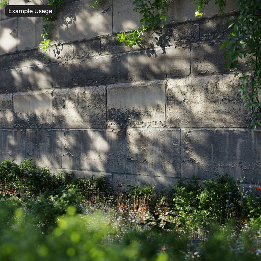 Weathered Stone Block Wall Texture