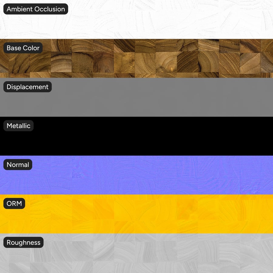 Endgrain Wood Wall Texture