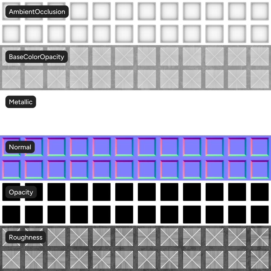 Square Perforated Grate Metal Texture