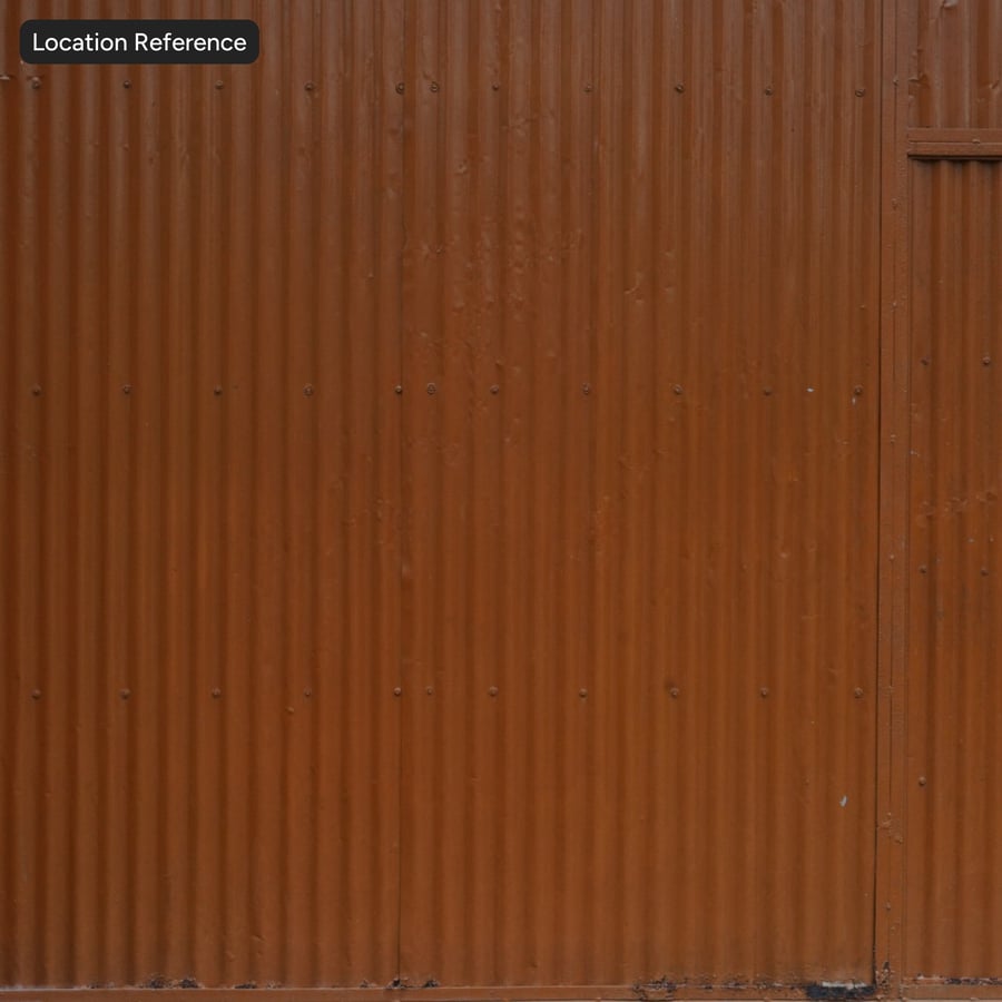 Textura de metal ondulado pintado, laranja