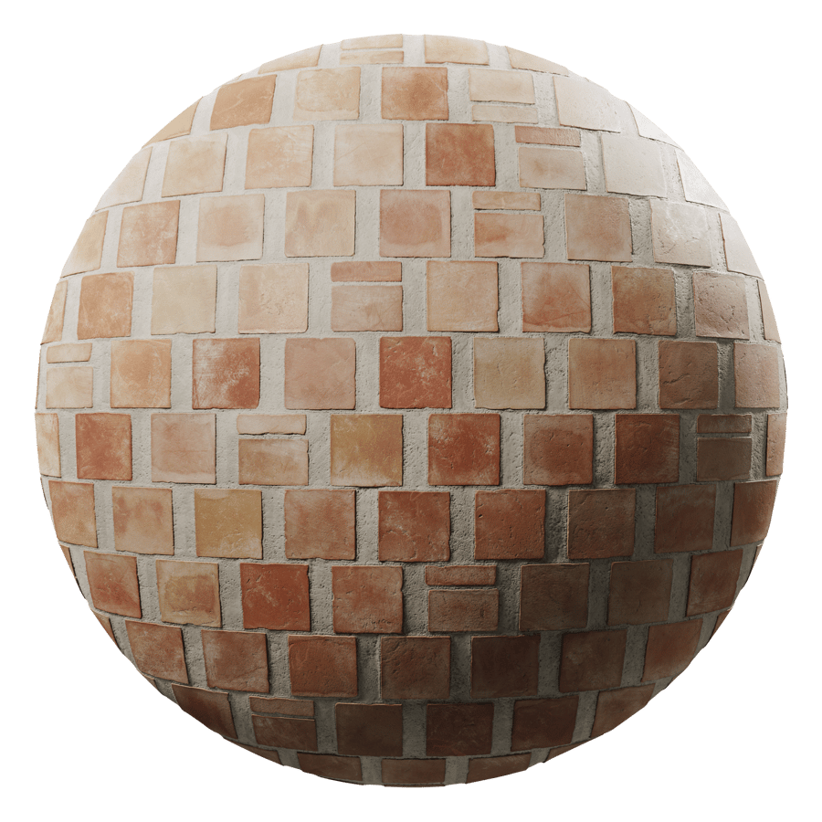 Square Spaced-Out Terracotta Tile Texture