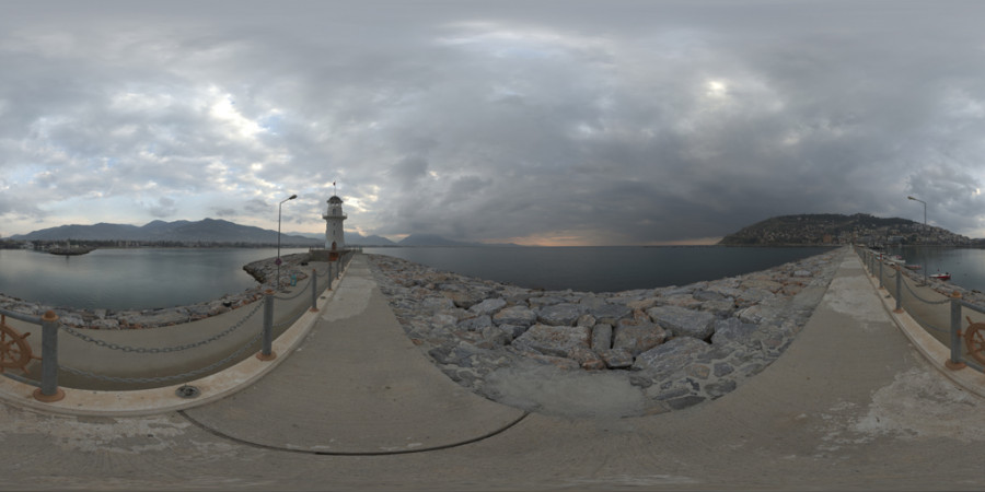 Overcast Afternoon Alanya Lighthouse Outdoor Sky HDRI