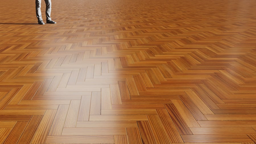 Natural Herringbone Pattern Teak Wood Flooring Texture