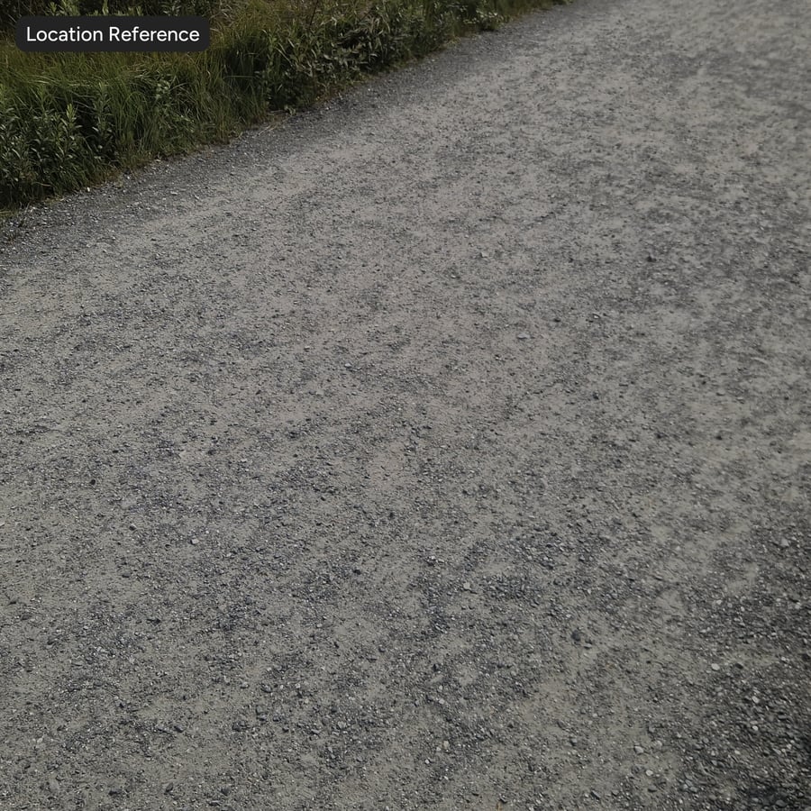 Textura de estrada de terra com cascalho