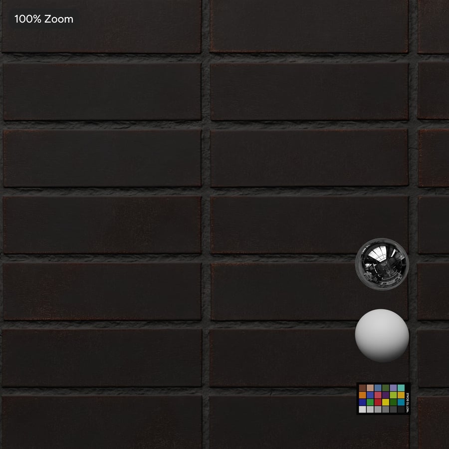 Smooth Bond Brick Wall Texture, Espresso