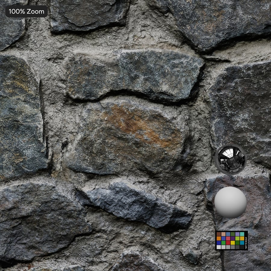 Rural Cobblestone Texture, Grey