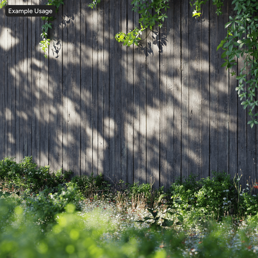 Textura mechového dřevěného laťkového plotu