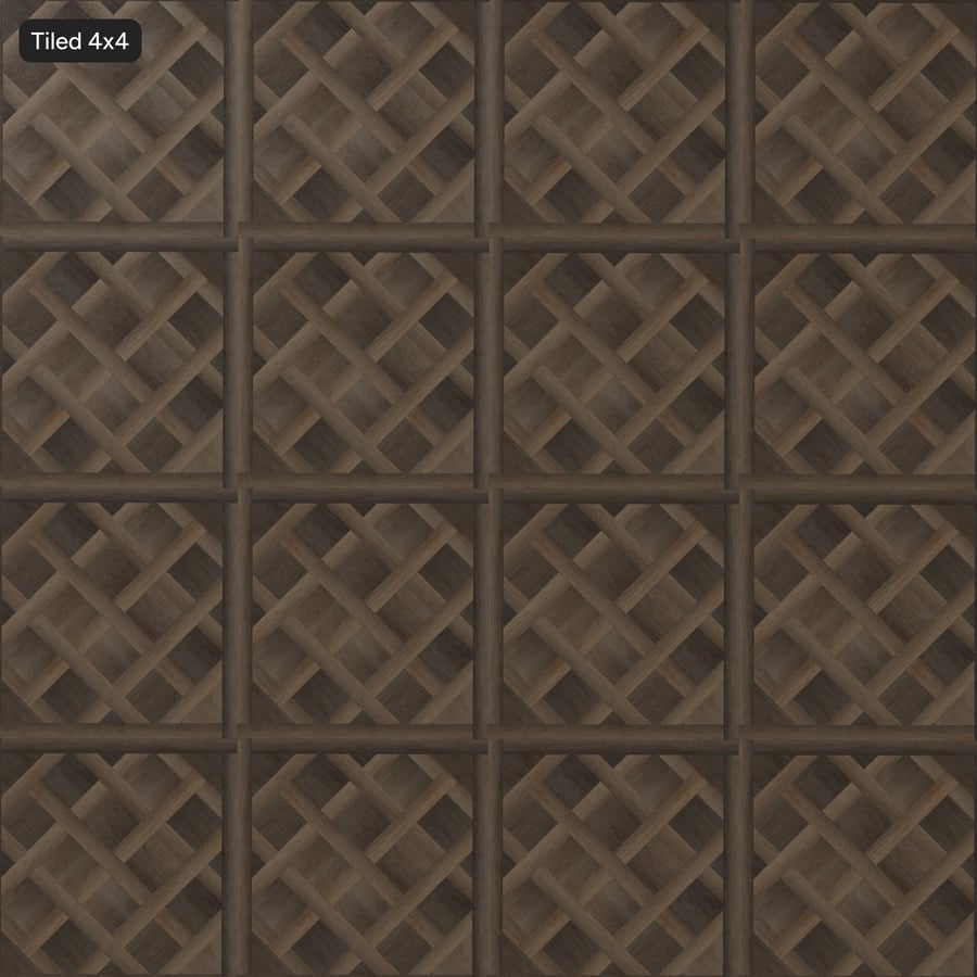 Eiken Basket Weave Wood Board Structuur, Koel Bruin