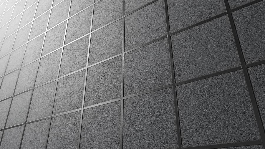 Square Tile Acoustic Panel Texture, Black