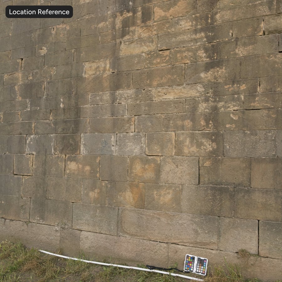 Worn Running Bond Stone Block Wall Texture