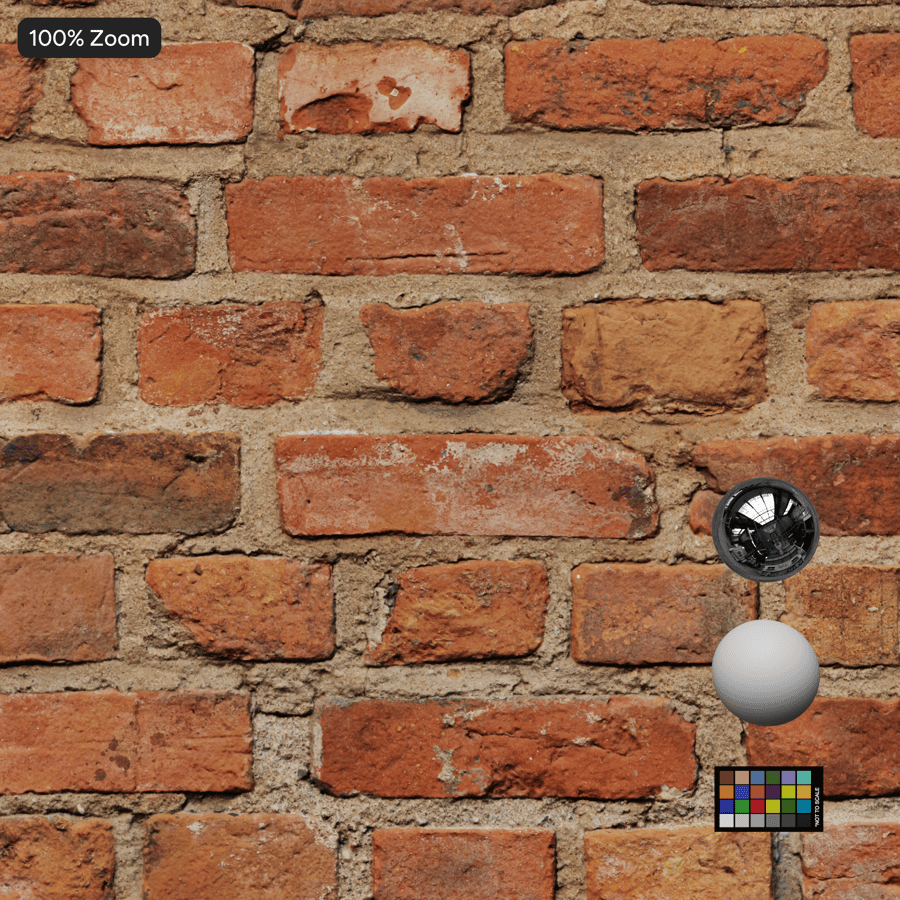 오래된 러닝 본드 벽돌 벽 텍스처, 레드