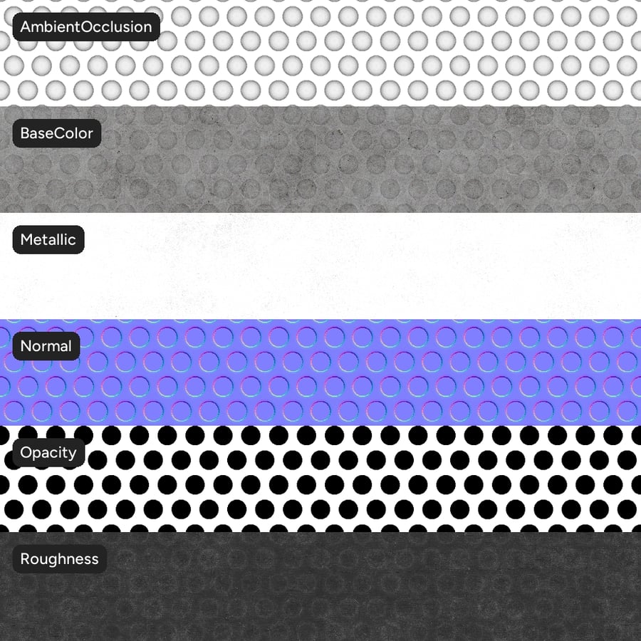 Offset Round Perforated Metal Texture