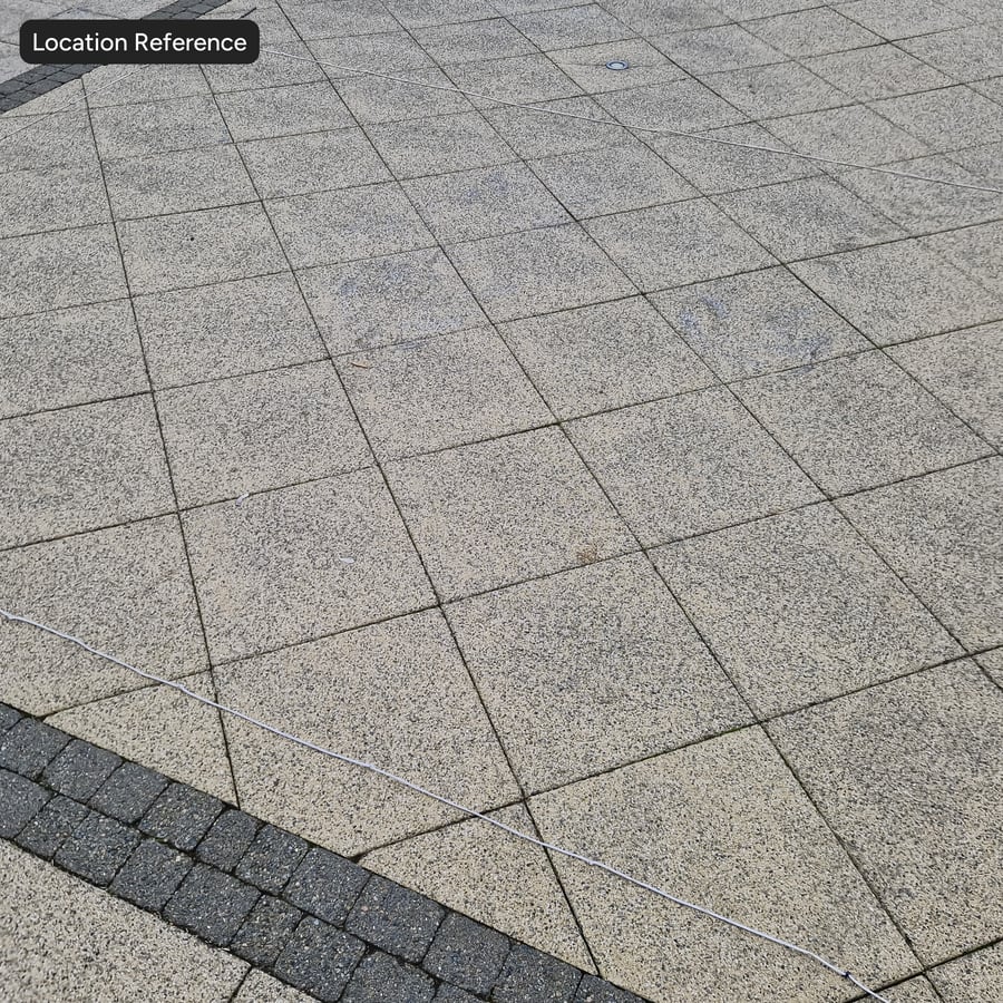 Worn Aggregate Stone Sidewalk Texture, Tan