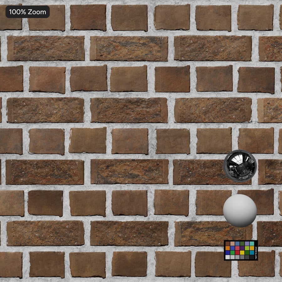 Rusticated English Bond Brick Wall Texture, Brown