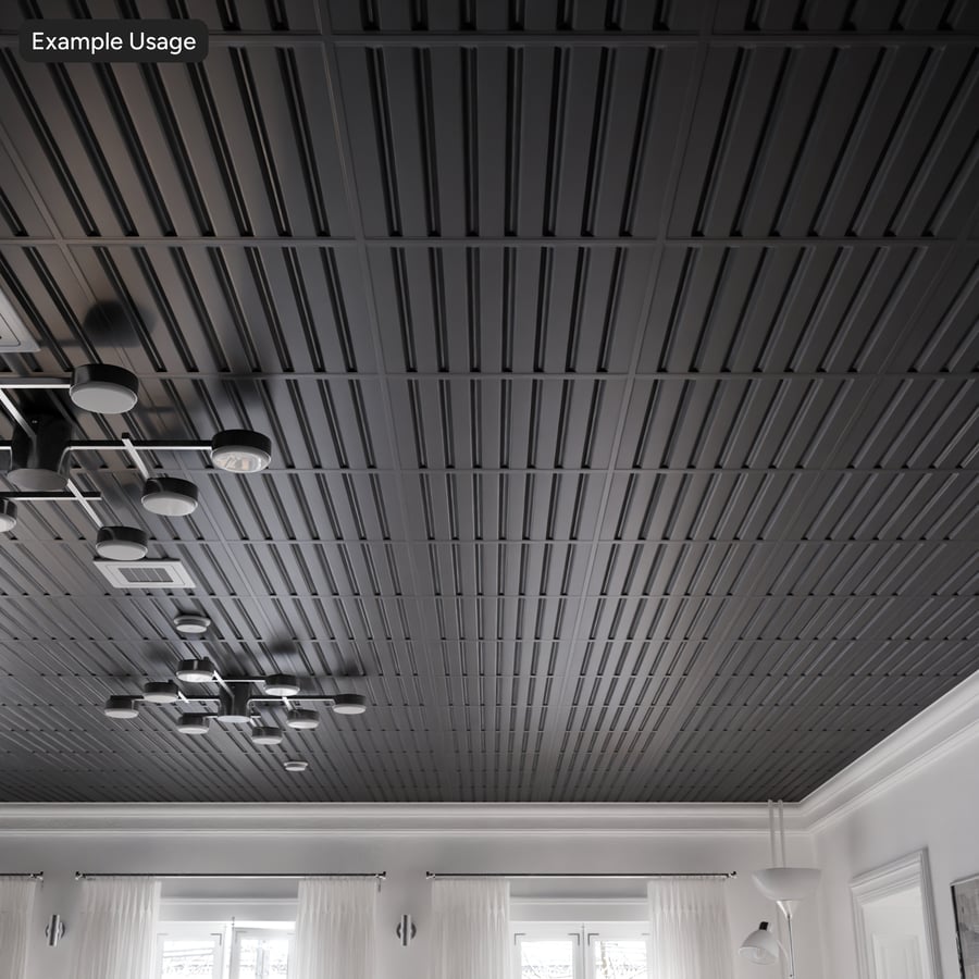 Piastrella per controsoffitto a pannelli, nera