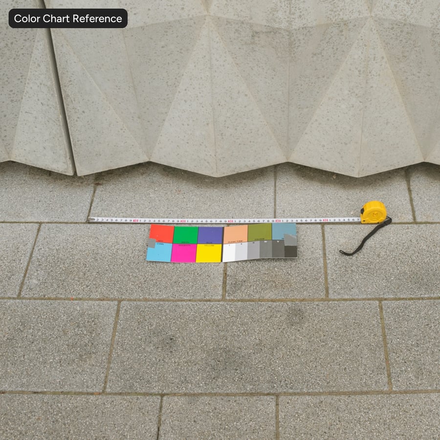 Texture murale décorative 3D en béton moucheté, blanc