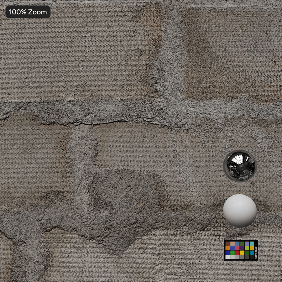 Rough Mortared Grooved Concrete Block Wall Texture