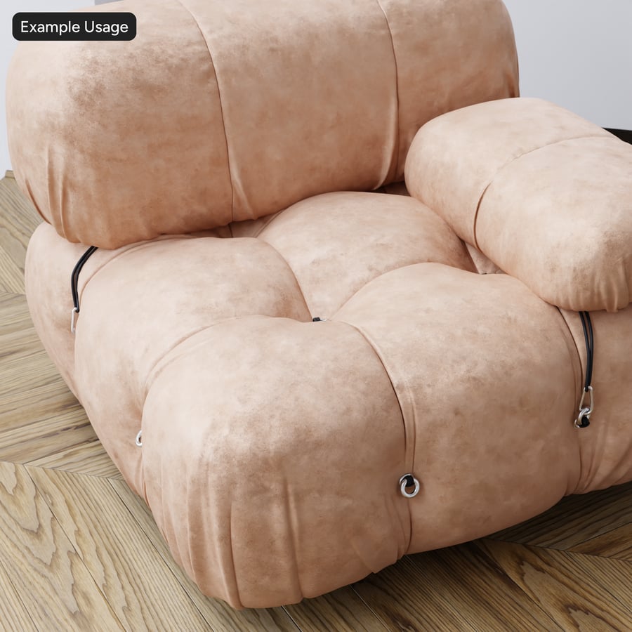 Chất liệu da lộn có lỗ, màu nâu