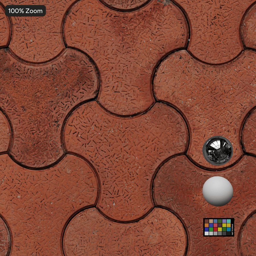 Texture de pavé Dirty Milano, rouge