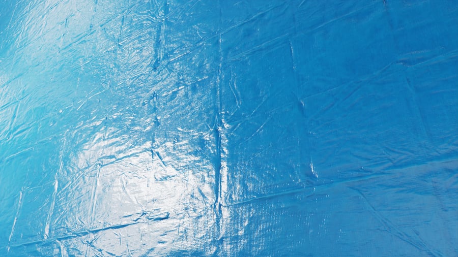 Lona plástica, azul