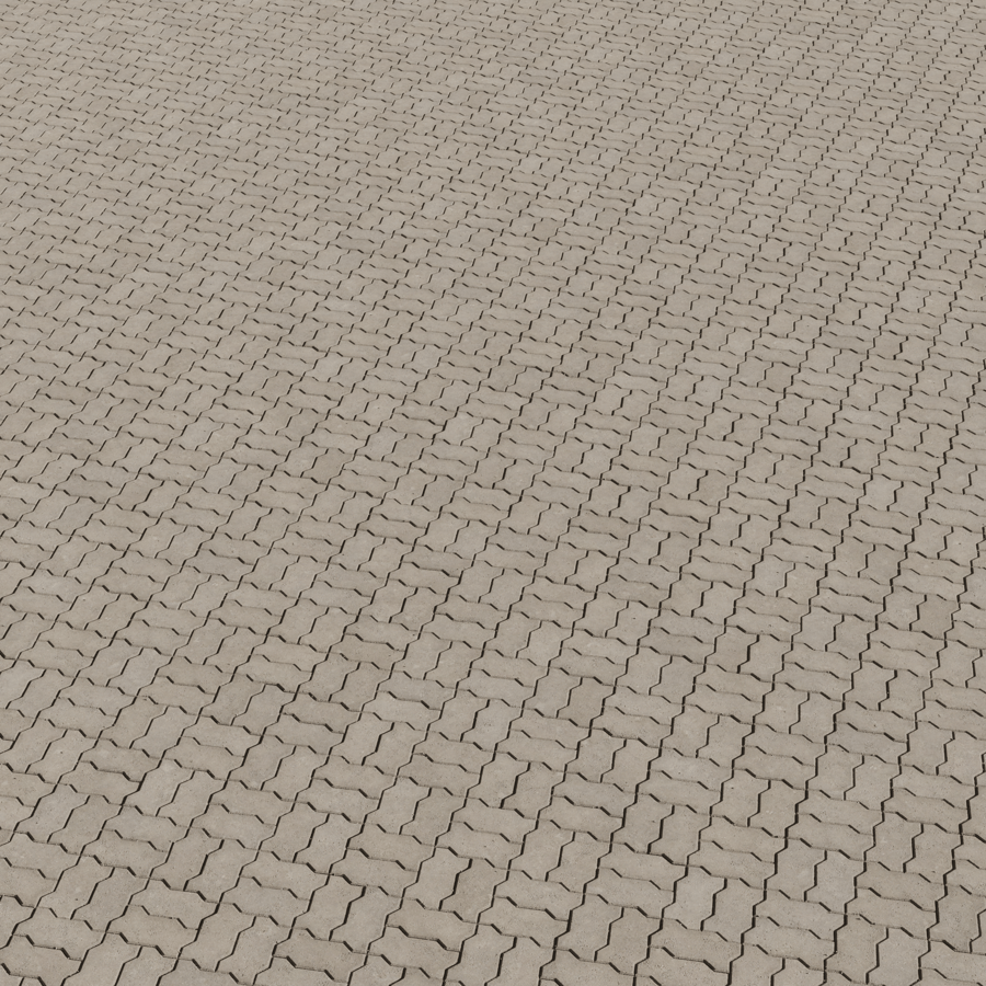 Basketweave Zigzag Concrete Paving Texture, Grey