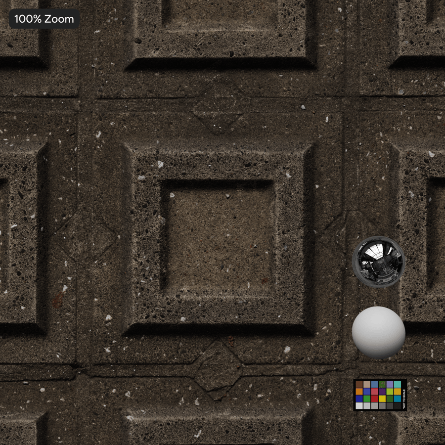 Stämplad fyrkantig aggregerad stödjande betongvägg Textur