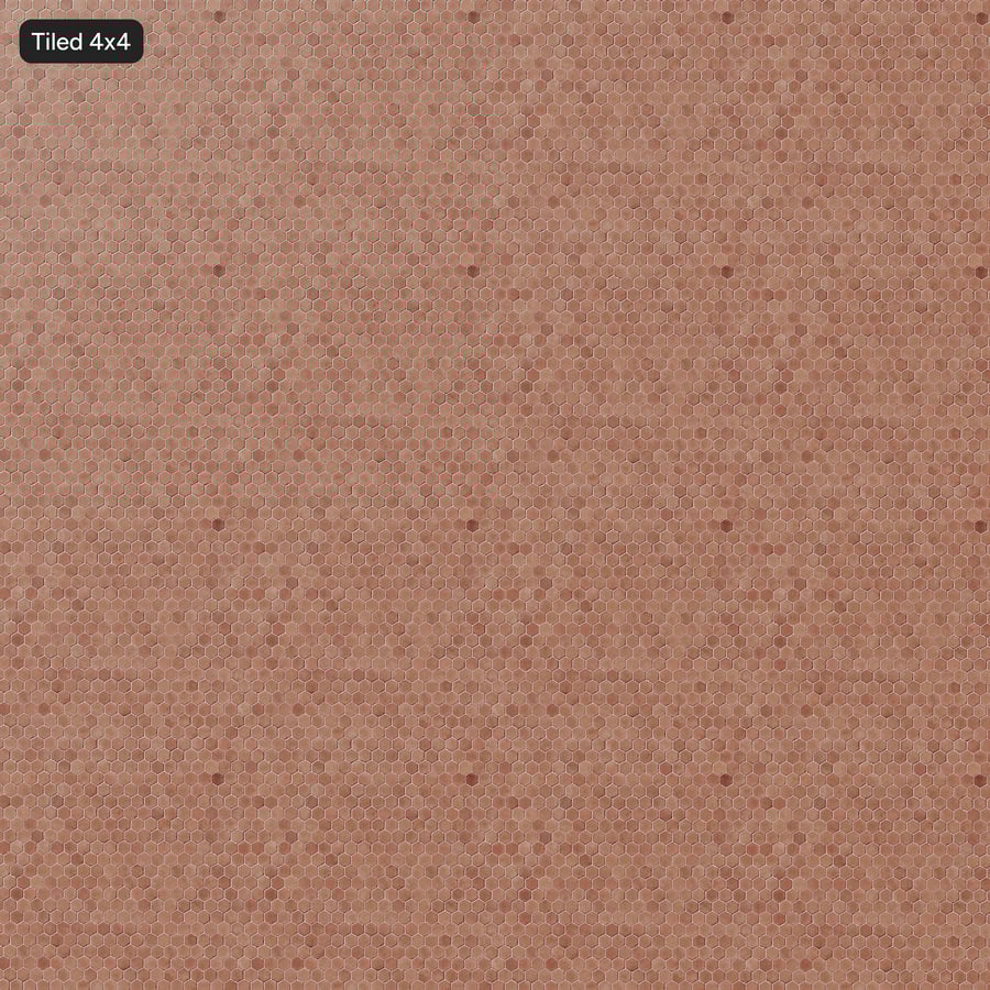 Textura de azulejo hexagonal em terracota crua, laranja claro