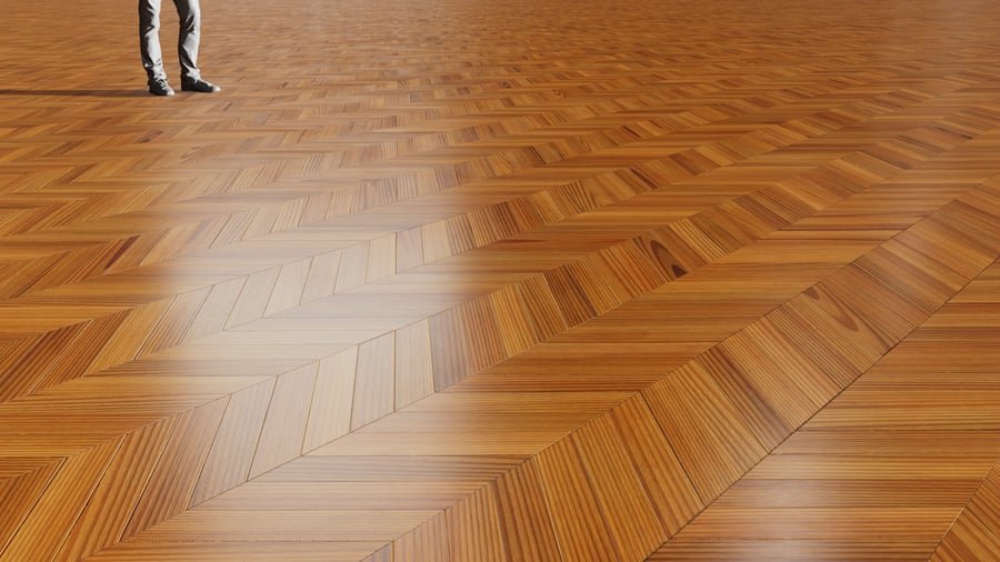 Natural Chevron Pattern Teak Wood Flooring Texture