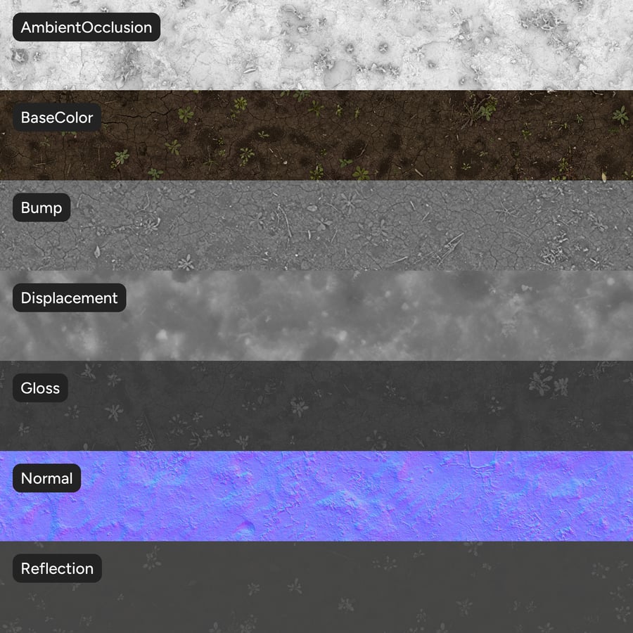 Solo nu com textura de floresta com flores