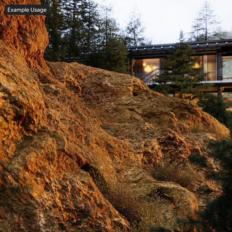 Texture roccia scoscesa e muschiosa