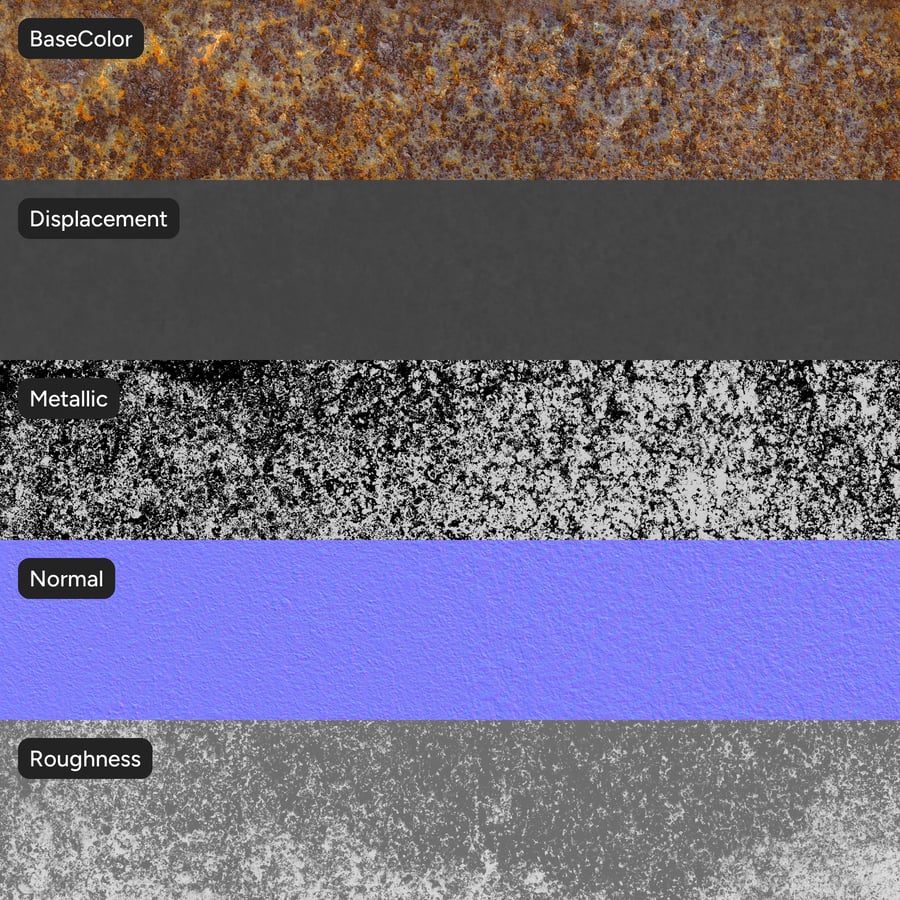Textura de metal fortemente enferrujado