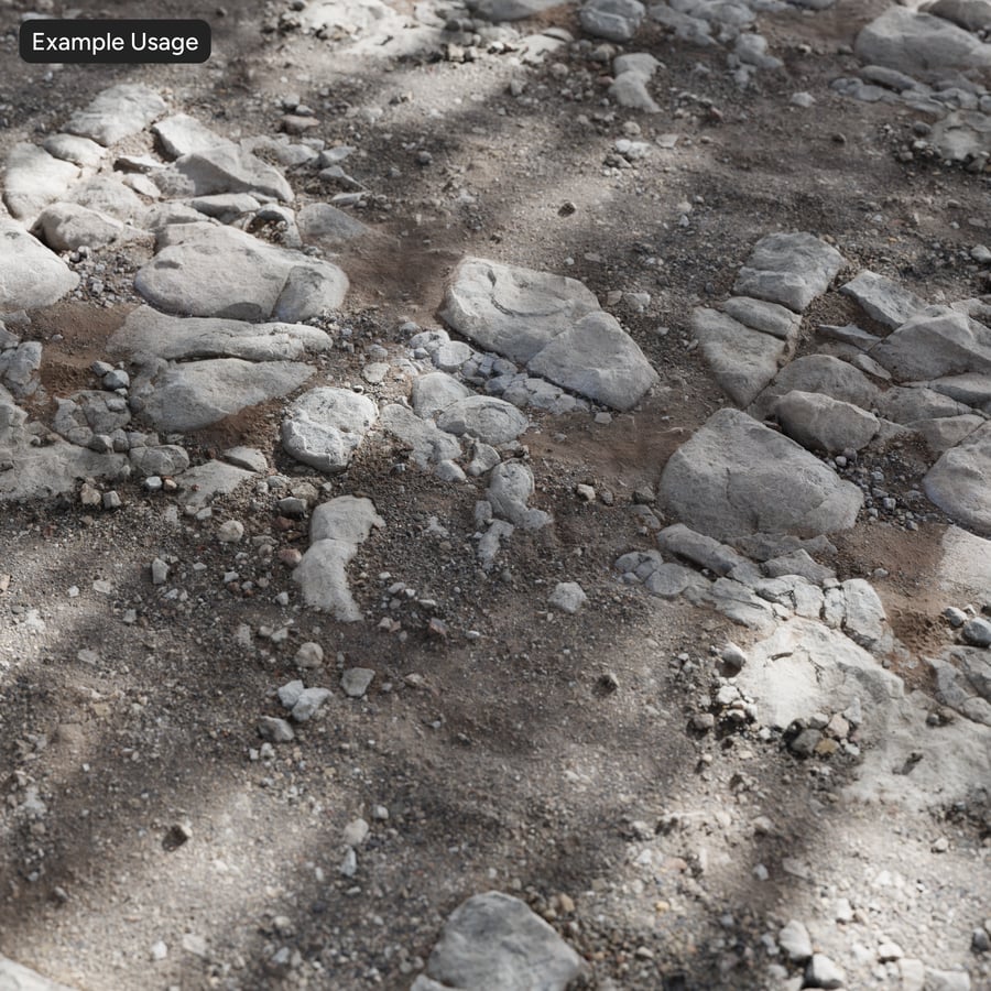 Arid Rocky Ground Terrain Texture, Buff and Red