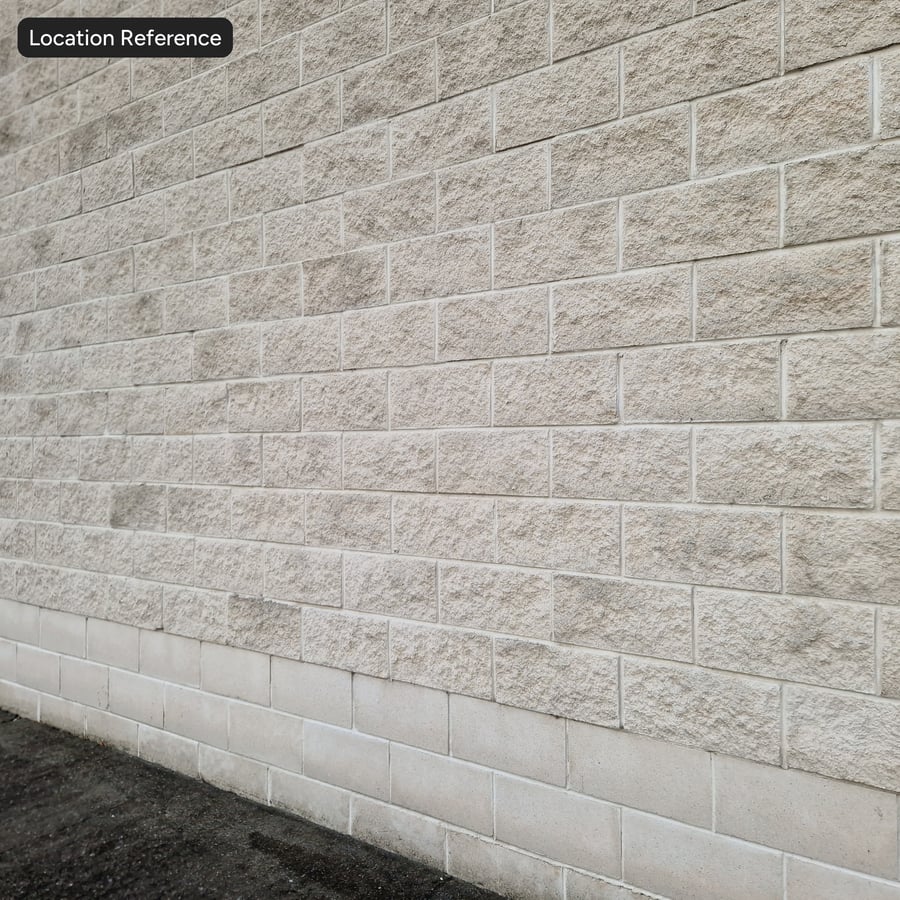 Split Face Running Concrete Block Wall Texture, Beige