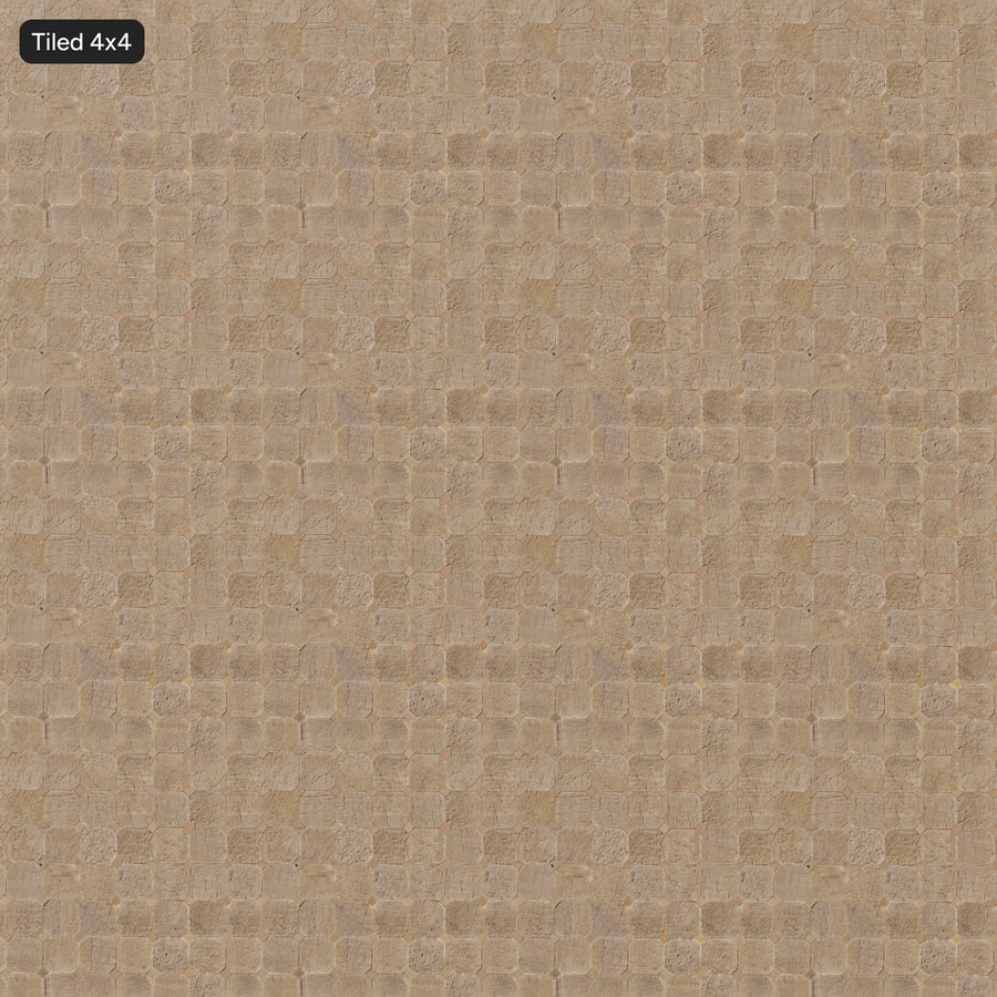 Dirty Octagonal Limestone Paver Texture, Beige