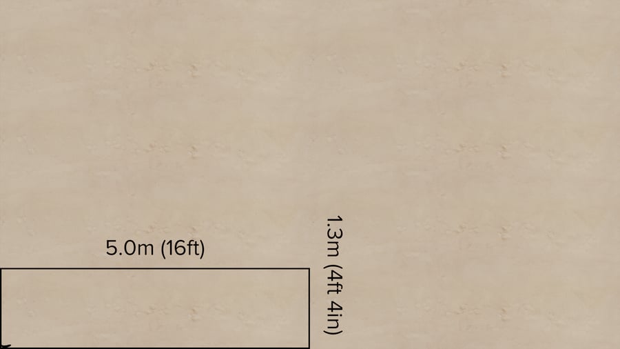 Percurso da pegada na textura de areia compactada