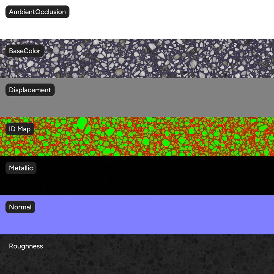 Gespikkelde nevel Terrazzo-textuur, paars