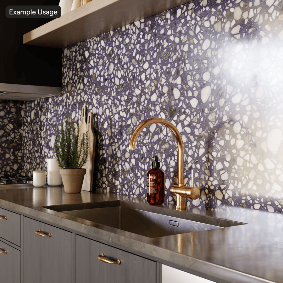 Gespikkelde nevel Terrazzo-textuur, paars