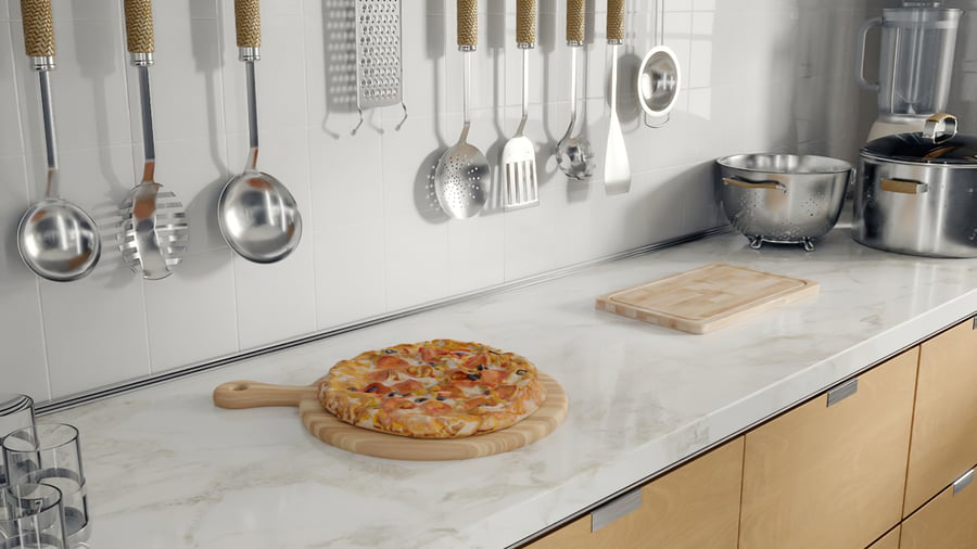 Modelo de pizza média deluxe