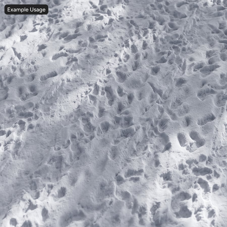 Fußabdrücke und Reifenspuren Schnee Textur