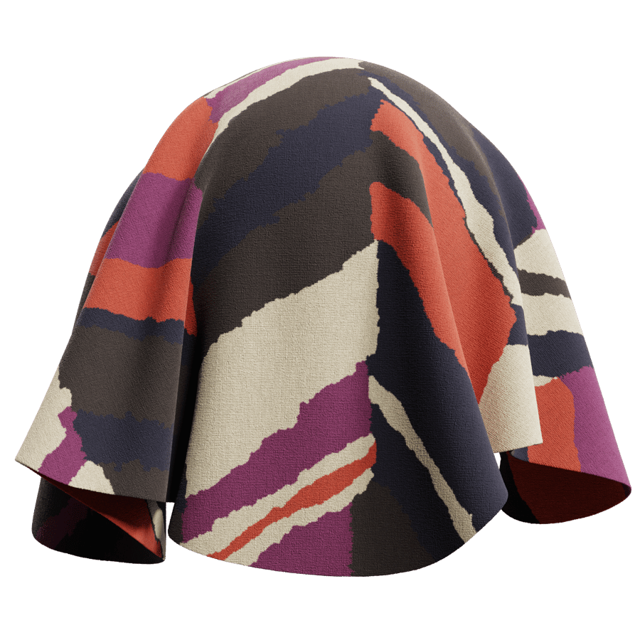 Abstract Chevron Upholstery Fabric Texture, Red Multicolor