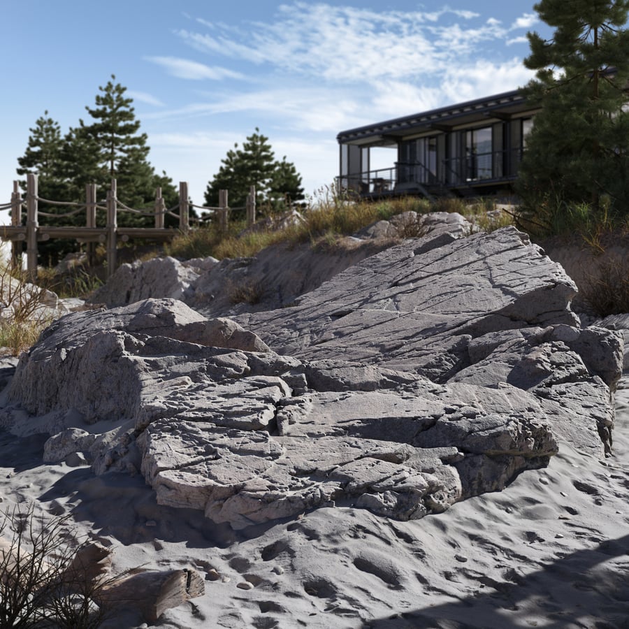 Large Wedge Beach Rock Model