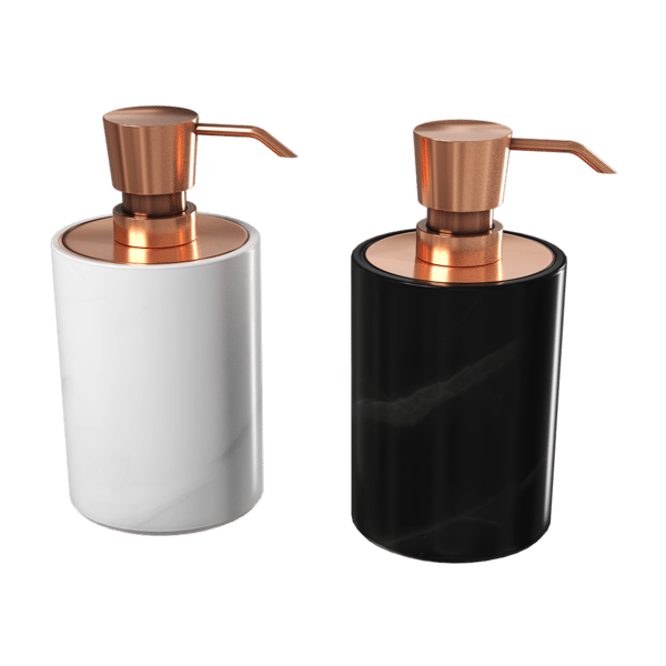 Rose Gold Bad Seifenspender Set Modelle, marmoriert Schwarz &amp; Weiß