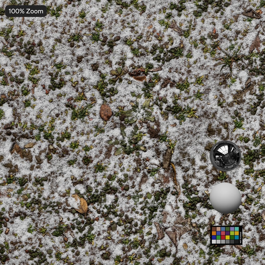 Textura de neve leve na relva