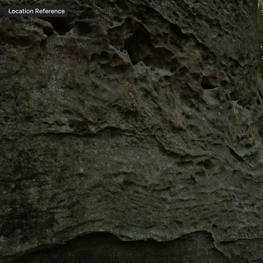 Textura de penhasco de arenito com buracos
